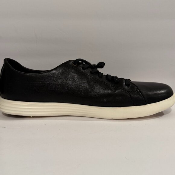 Cole Haan Men’s Grand Crosscourt Shoes Black Leather Sneakers Size 10.5 - Picture 3 of 11
